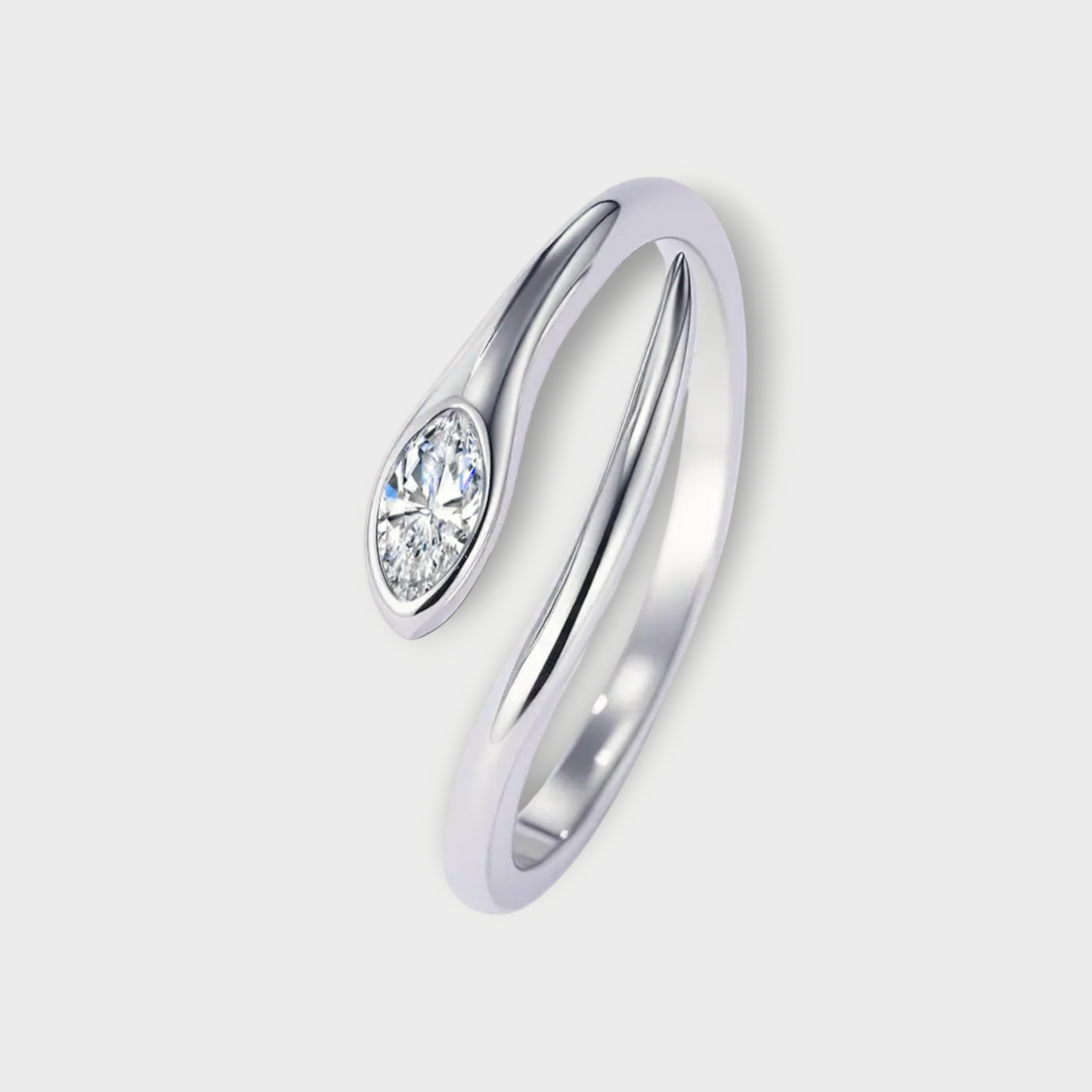 Twist Zirconia Ring - Guldbelagt, Vandfast & Justerbar