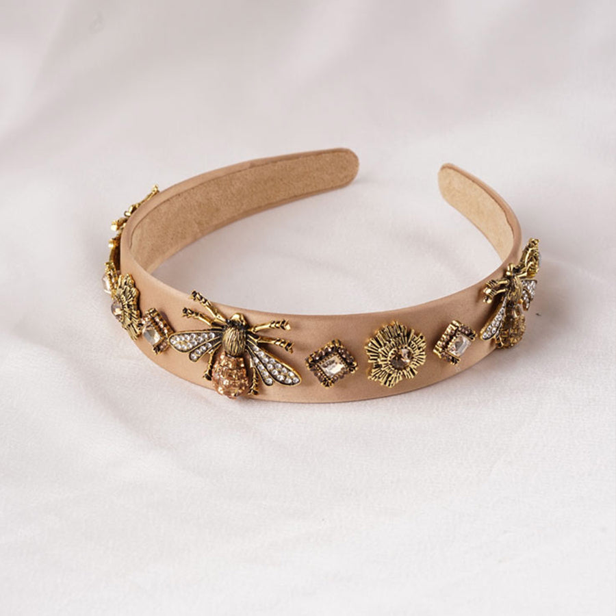 Sparkly Bee Hair Band Large - Beige