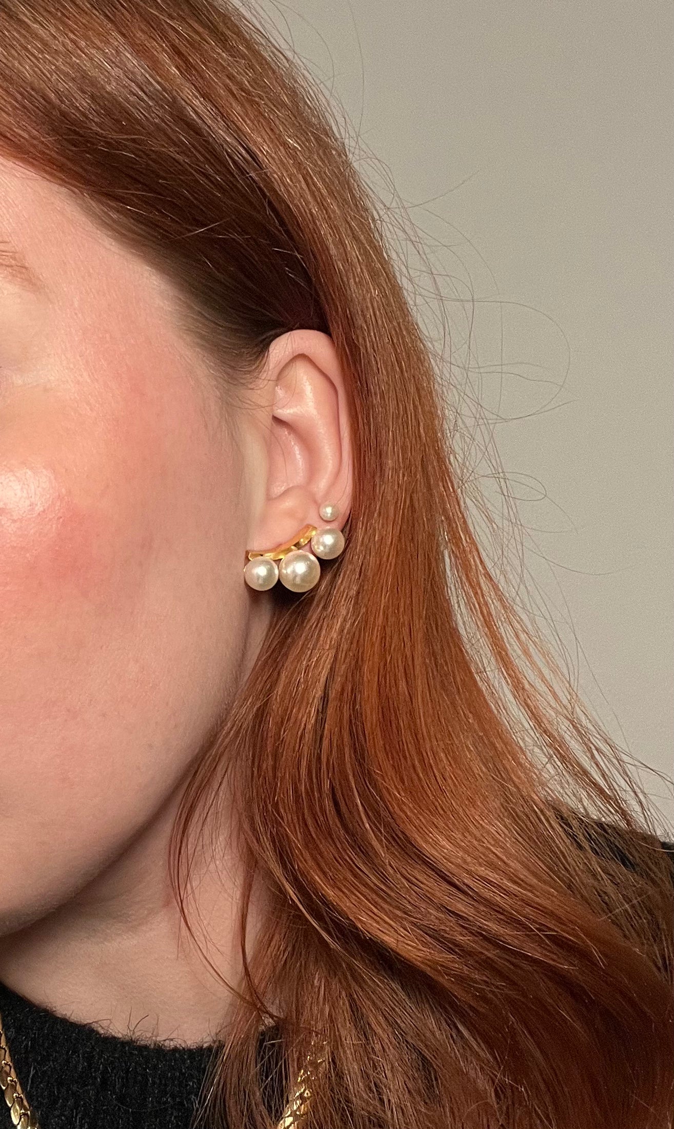Pearl Cluster Øreringe - Guldbelagt & Vandfast