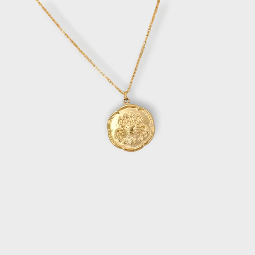 Stjernetegn Coin Halskæde - Guldbelagt & Vandfast
