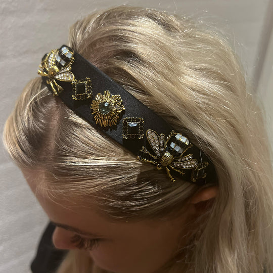 Sparkly Bee Hair Band Large - Sort