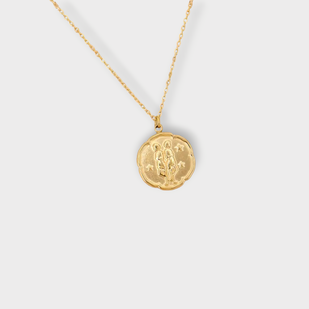 Stjernetegn Coin Halskæde - Guldbelagt & Vandfast