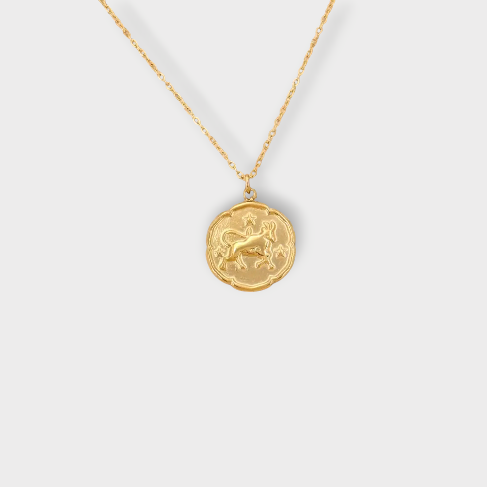 Stjernetegn Coin Halskæde - Guldbelagt & Vandfast