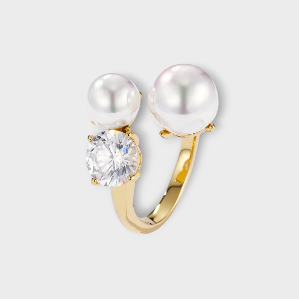 Nora Pearl Ring-Guldbelagt, Vandfast & Justerbar