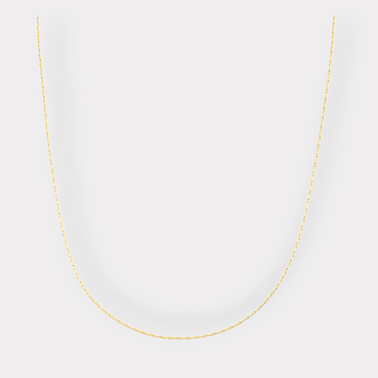 Classic Unisex 1 mm. Halskæde  - Guldbelagt & Vandfast