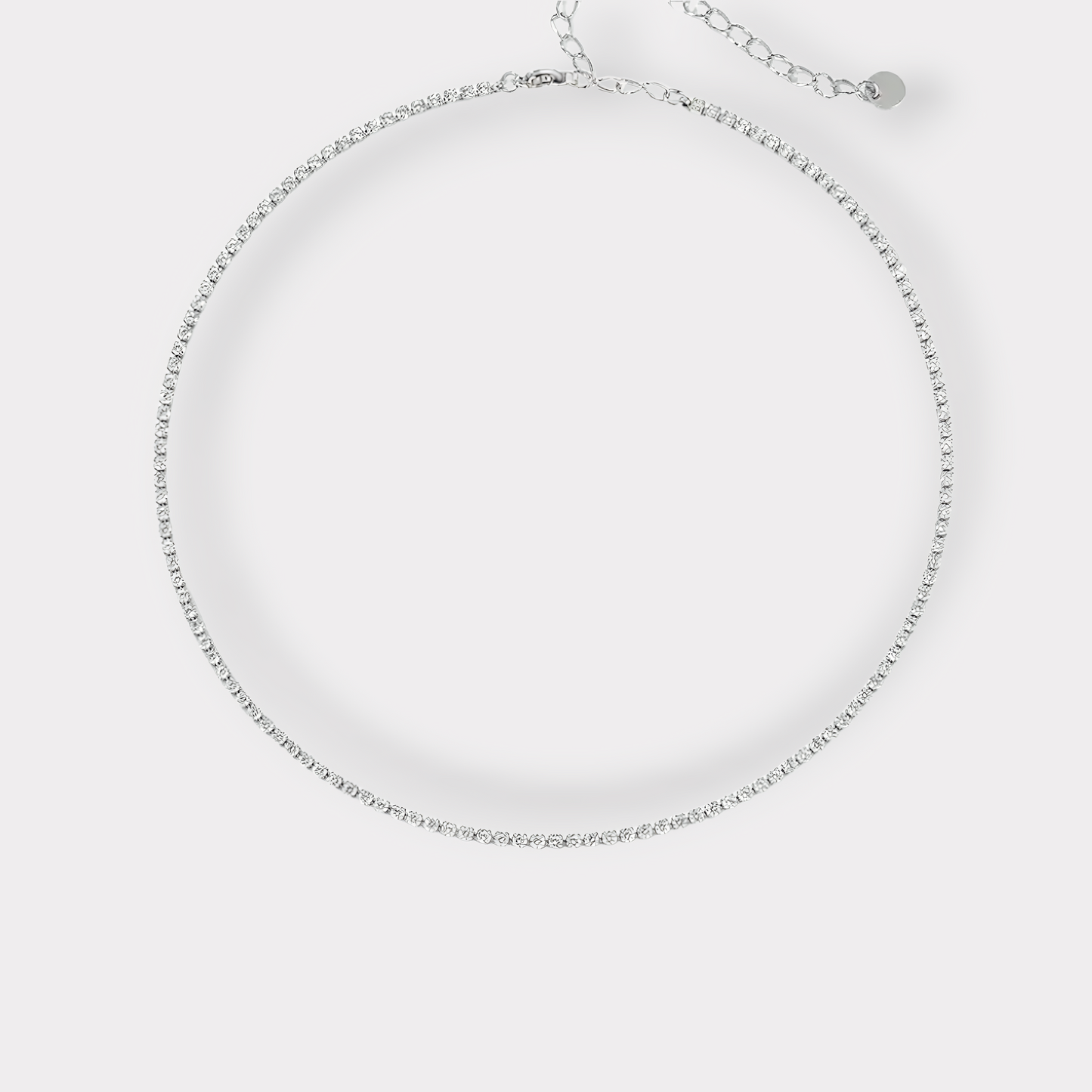 Amelia Tennis 2 mm. Halskæde  - Guldbelagt, Zirkonia sten & Vandfast