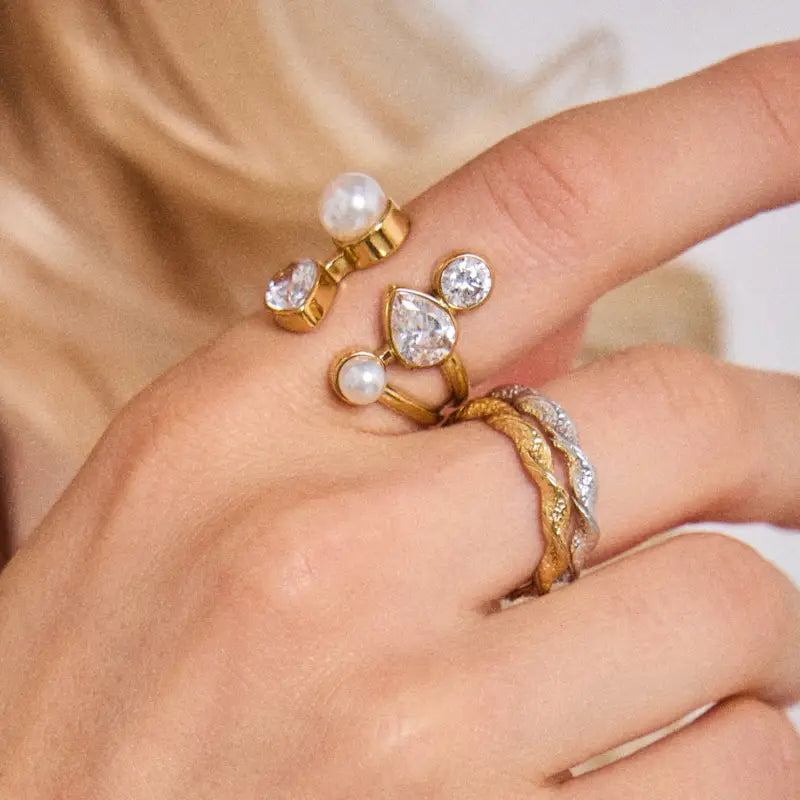 Mira Ring - Guldbelagt, Vandfast & Justerbar