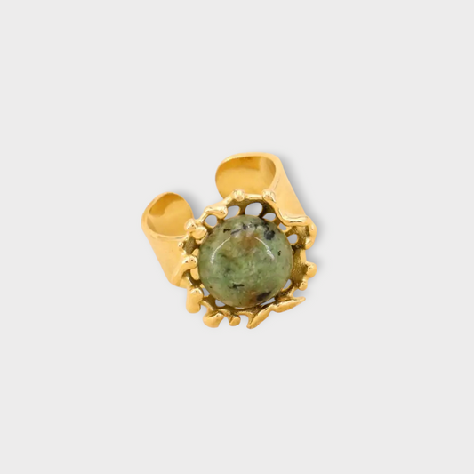 Gemstone Ring - Guldbelagt, Vandfast & Justerbar