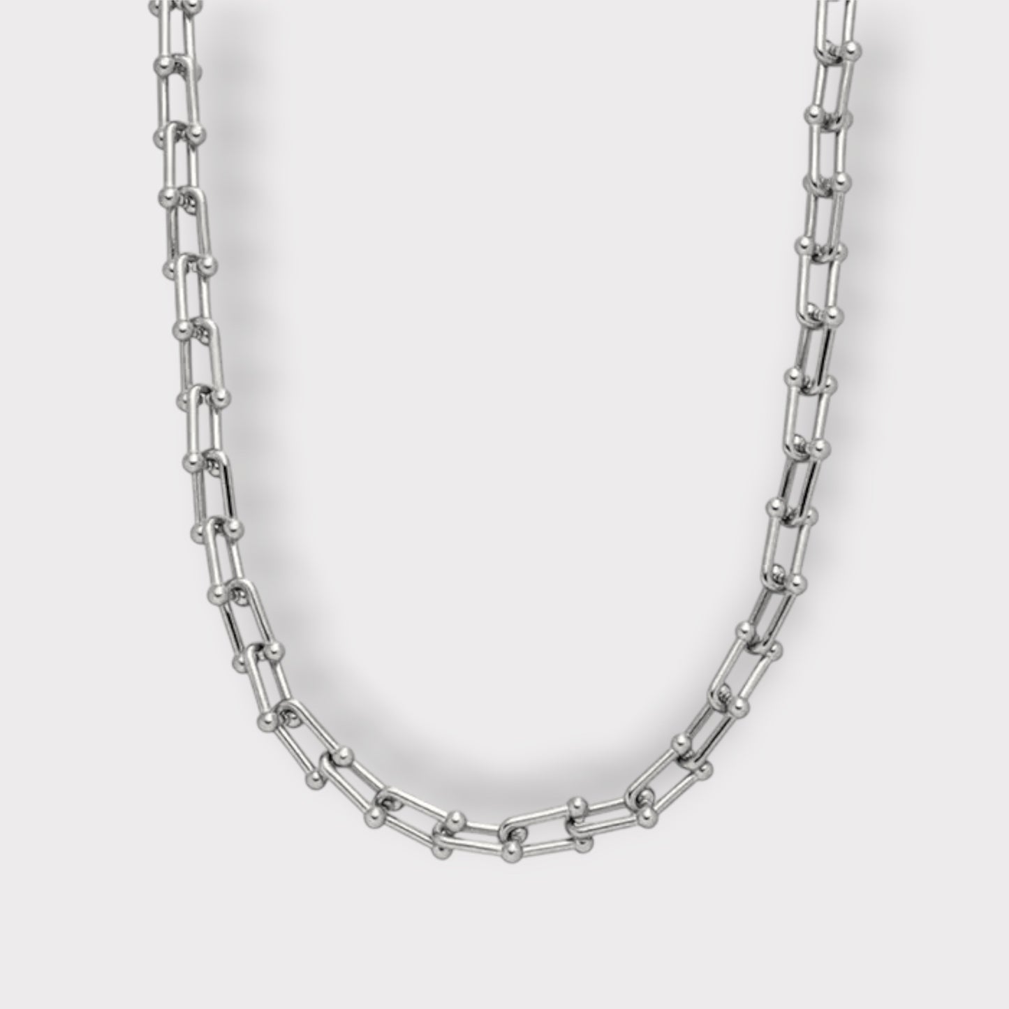 Buckle Halskæde 7mm. - Guldbelagt & Vandfast