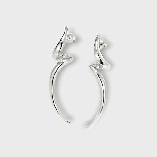 Iris Curve Øreringe - Guldbelagt & Vandfast