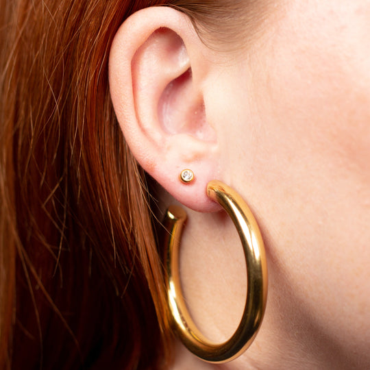 Chunky Hoops øreringe - Guld